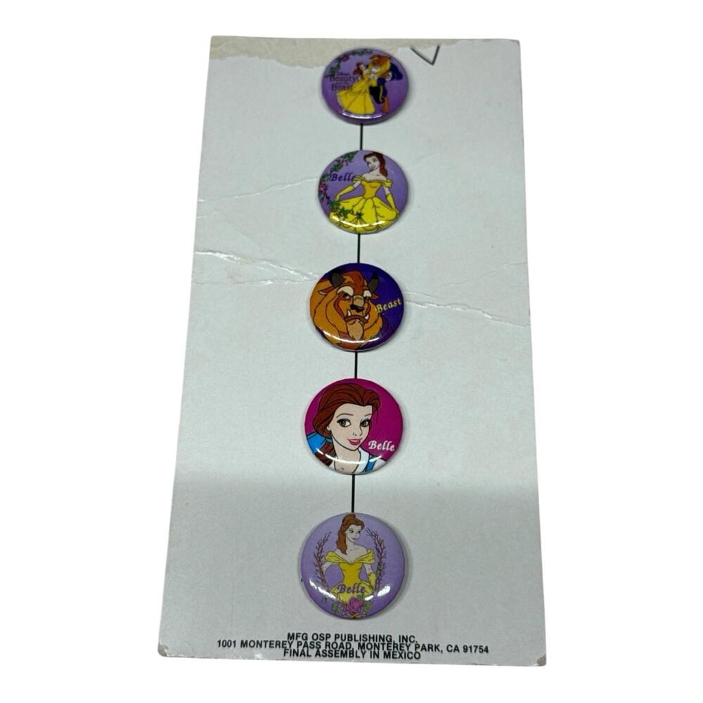 VTG Beauty & The Beast Button Covers By OSP Publishing Inc., 5 Covers